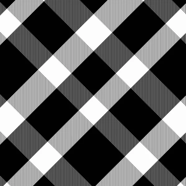 Tartan Pattern in Black White . Texture for plaid, tablecloths, clothes, shirts, dresses, paper, bedding, blankets, quilts and other textile products. Vector illustration EPS 10 — Stock Vector