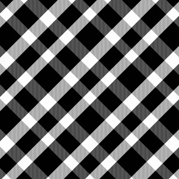 Tartan Pattern in Black White . Texture for plaid, tablecloths, clothes, shirts, dresses, paper, bedding, blankets, quilts and other textile products. Vector illustration EPS 10 — Stock Vector