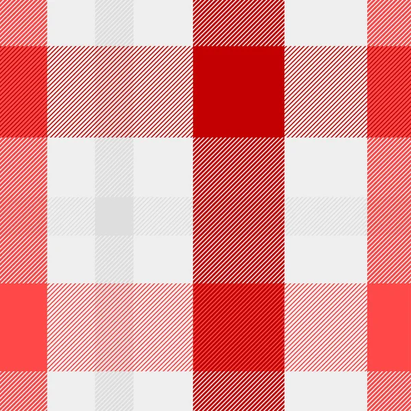 Tartan Pattern in Red and White . Texture for plaid, tablecloths, clothes, shirts, dresses, paper, bedding, blankets, quilts and other textile products. Vector illustration EPS 10 — Stock Vector