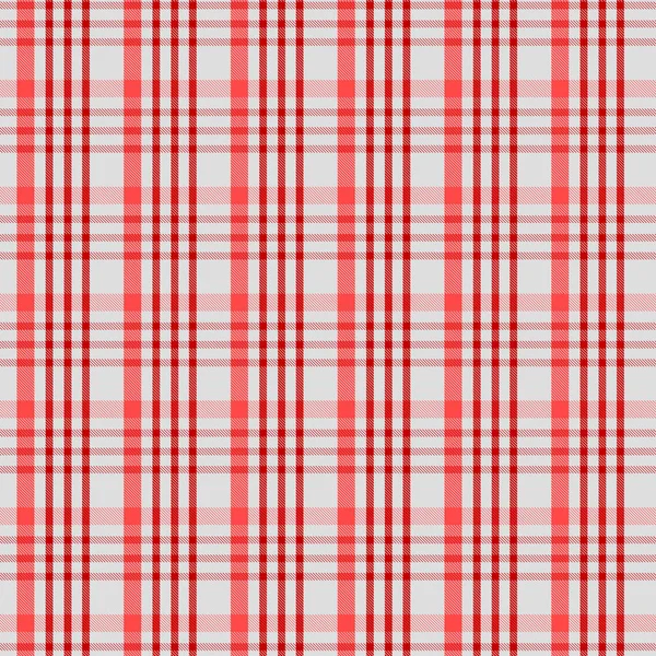 Wzór Tartan w czerwonym i białym. Tekstura do Plaid, obrusy, ubrania, koszule, sukienki, papier, pościel, koce, kołdry i inne wyroby włókiennicze. Ilustracja wektorowa EPS 10 — Wektor stockowy