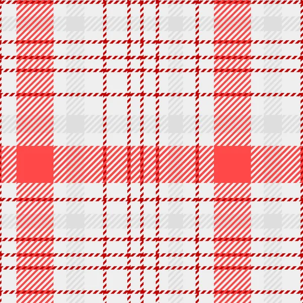Tartan Pattern in Red and White . Texture for plaid, tablecloths, clothes, shirts, dresses, paper, bedding, blankets, quilts and other textile products. Vector illustration EPS 10 — Stock Vector