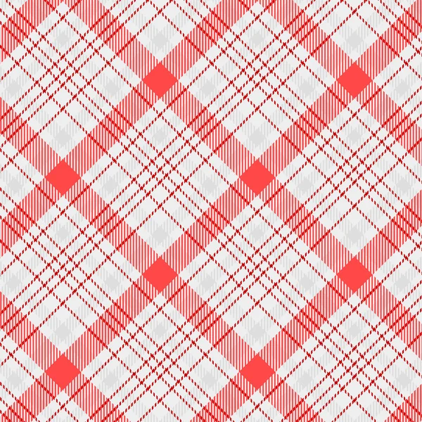 Tartan Pattern in Red and White . Texture for plaid, tablecloths, clothes, shirts, dresses, paper, bedding, blankets, quilts and other textile products. Vector illustration EPS 10 — Stock Vector