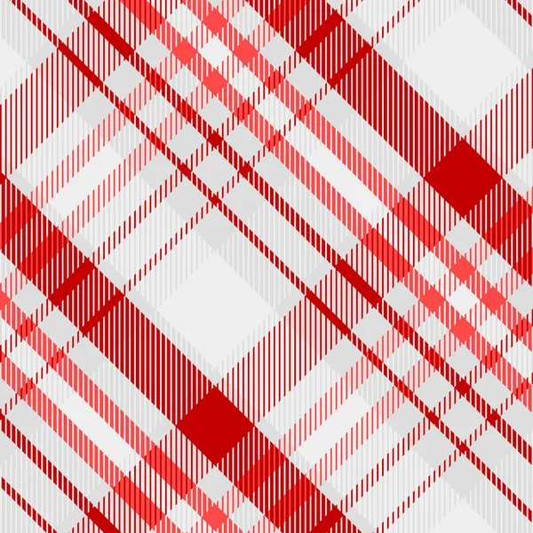 Patrón Tartán en Rojo y Blanco. Textura para cuadros, manteles, ropa, camisas, vestidos, papel, ropa de cama, mantas, edredones y otros productos textiles. Ilustración vectorial EPS 10 — Vector de stock