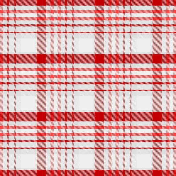 Padrão de Tartan em Vermelho e Branco. Textura para xadrez, toalhas de mesa, roupas, camisas, vestidos, papel, roupa de cama, cobertores, colchas e outros produtos têxteis. Ilustração vetorial EPS 10 — Vetor de Stock