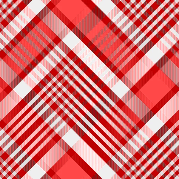 Padrão de Tartan em Vermelho e Branco. Textura para xadrez, toalhas de mesa, roupas, camisas, vestidos, papel, roupa de cama, cobertores, colchas e outros produtos têxteis. Ilustração vetorial EPS 10 —  Vetores de Stock