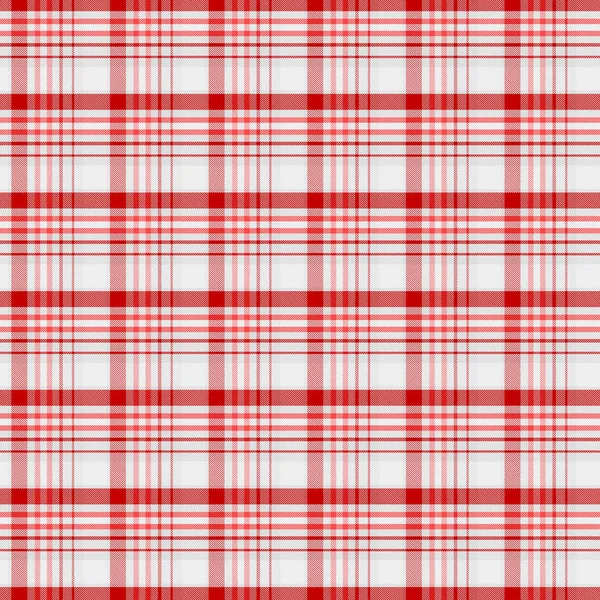 Padrão de Tartan em Vermelho e Branco. Textura para xadrez, toalhas de mesa, roupas, camisas, vestidos, papel, roupa de cama, cobertores, colchas e outros produtos têxteis. Ilustração vetorial EPS 10 — Vetor de Stock