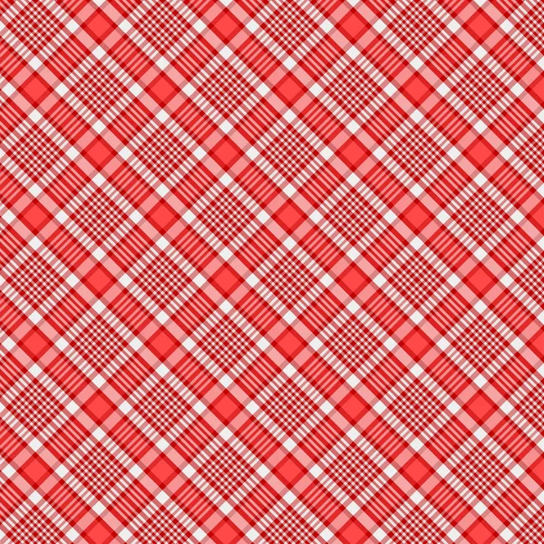 Patrón Tartán en Rojo y Blanco. Textura para cuadros, manteles, ropa, camisas, vestidos, papel, ropa de cama, mantas, edredones y otros productos textiles. Ilustración vectorial EPS 10 — Archivo Imágenes Vectoriales