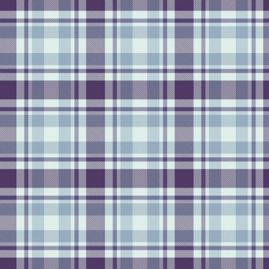 Mor ve açık mavi Tartan Desen. Ekose, masa örtüsü, giysi, gömlek, elbise, kağıt, yatak takımları, battaniyeler, yorgan ve diğer tekstil ürünleri için doku. Vektör illüstrasyon Eps 10