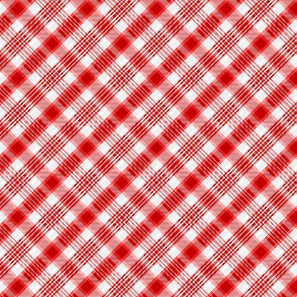 Padrão de Tartan em Vermelho e Branco. Textura para xadrez, toalhas de mesa, roupas, camisas, vestidos, papel, roupa de cama, cobertores, colchas e outros produtos têxteis. Ilustração vetorial EPS 10 — Vetor de Stock