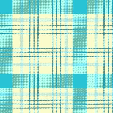 Cyan ve Beyaz Tartan Desen . Ekose, masa örtüsü, giysi, gömlek, elbise, kağıt, yatak takımları, battaniyeler, yorgan ve diğer tekstil ürünleri için doku. Vektör illüstrasyon Eps 10