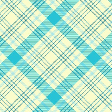 Cyan ve Beyaz Tartan Desen . Ekose, masa örtüsü, giysi, gömlek, elbise, kağıt, yatak takımları, battaniyeler, yorgan ve diğer tekstil ürünleri için doku. Vektör illüstrasyon Eps 10