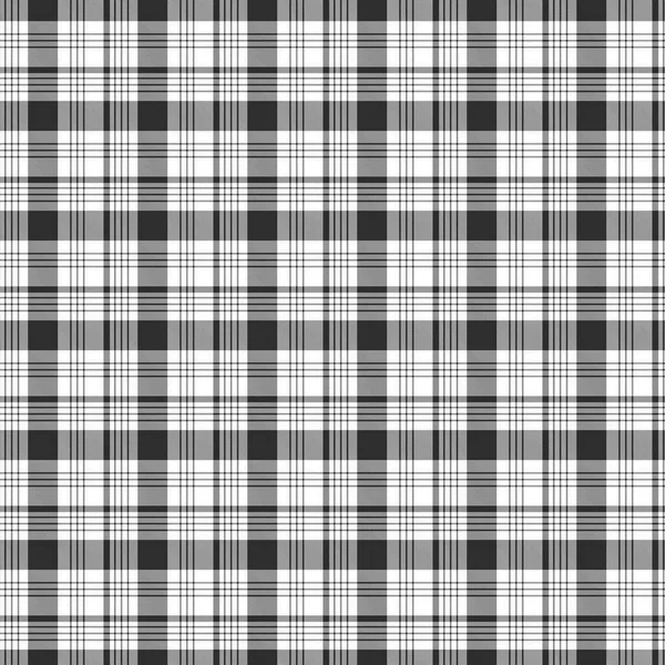 Tartan patroon in zwart-wit. Textuur voor Plaid, tafelkleden, kleding, shirts, jurken, papier, beddengoed, dekens, quilts en andere textielproducten. Vector illustratie EPS 10 — Stockvector