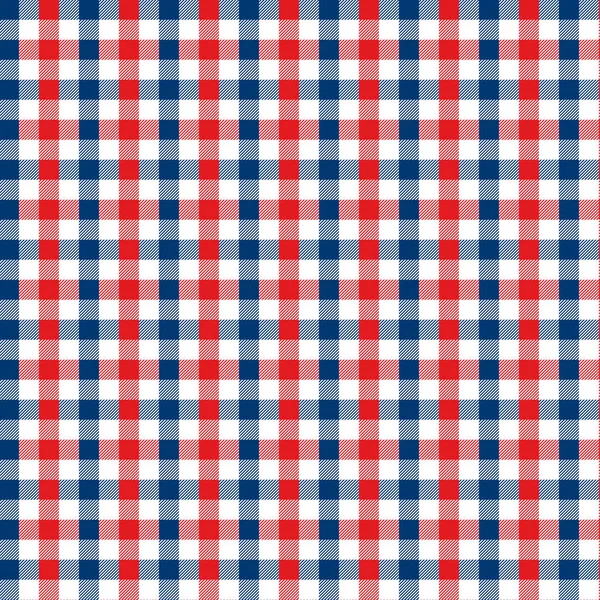 Gingham minta piros és kék. Az anyag rombusz/négyzetek-Plaid, abroszok, ruházat, ingek, ruhák, papír, ágynemű, takarók, paplanok és egyéb textiltermékek. Vektoros illusztráció EPS 10 — Stock Vector