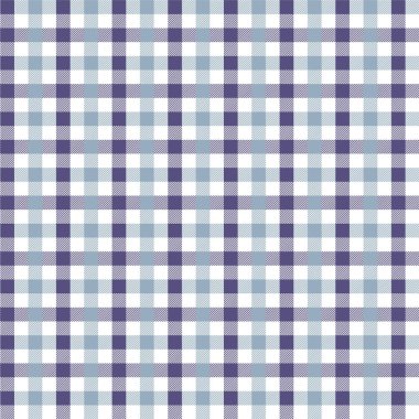 Gingham desen limor. Ekose, masa örtüleri, giysi, gömlek, elbise, kağıt, yatak takımları, battaniyeler, yorganlar ve diğer tekstil ürünleri için eşkenar dörtgen/karelerden doku. Vektör illüstrasyon Eps 10