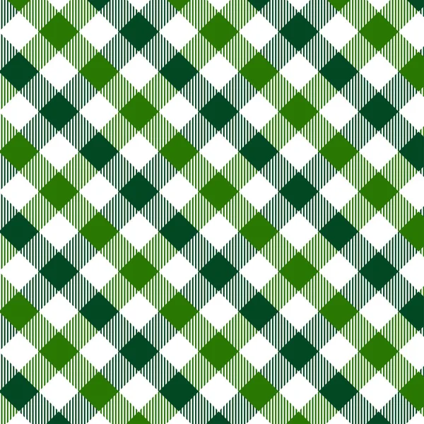 Yeşil Gingham deseni. Ekose, masa örtüleri, giysi, gömlek, elbise, kağıt, yatak takımları, battaniyeler, yorganlar ve diğer tekstil ürünleri için eşkenar dörtgen/karelerden doku. Vektör illüstrasyon Eps 10