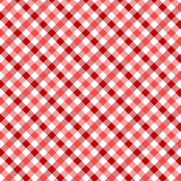 Red Gingham pattern. Texture from rhombus/squares for - plaid, tablecloths, clothes, shirts, dresses, paper, bedding, blankets, quilts and other textile products. Vector illustration EPS 10 — Stock Vector