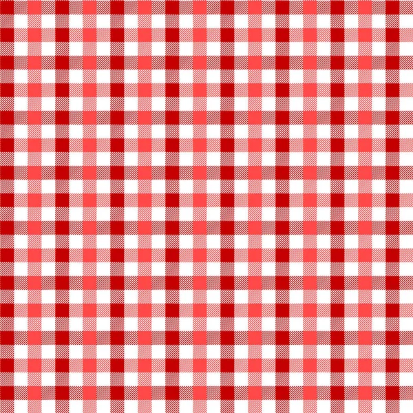 Red Gingham pattern. Texture from rhombus/squares for - plaid, tablecloths, clothes, shirts, dresses, paper, bedding, blankets, quilts and other textile products. Vector illustration EPS 10 — Stock Vector