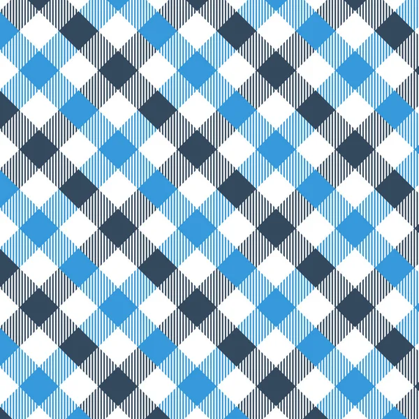 Blue and Black Gingham pattern. Texture from rhombus/squares for - plaid, tablecloths, clothes, shirts, dresses, paper, bedding, blankets, quilts and other textile products. Vector illustration EPS 10 — Stock Vector