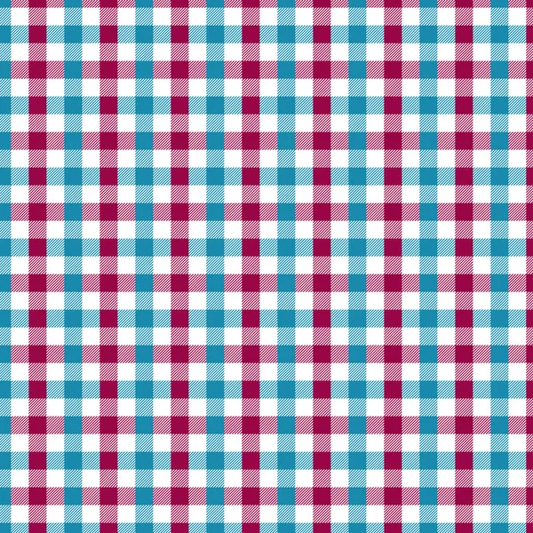 Rosso e Cyan Gingham modello. Texture da rombi / quadrati per plaid, tovaglie, vestiti, camicie, abiti, carta, biancheria da letto, coperte, trapunte e altri prodotti tessili. Illustrazione vettoriale EPS 10 — Vettoriale Stock