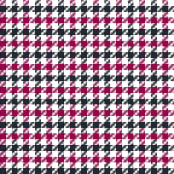 Red and Black Gingham pattern. Texture from rhombus/squares for - plaid, tablecloths, clothes, shirts, dresses, paper, bedding, blankets, quilts and other textile products. Vector illustration EPS 10 — Stock Vector