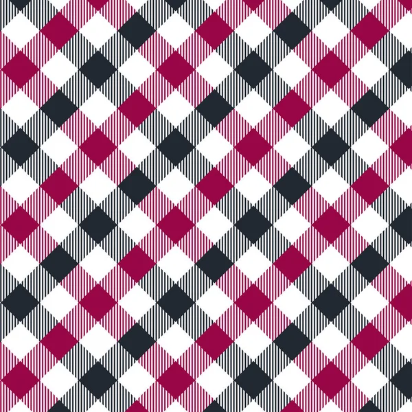 Padrão de Gingham vermelho e preto. Textura de losango / quadrados para - xadrez, toalhas de mesa, roupas, camisas, vestidos, papel, roupa de cama, cobertores, colchas e outros produtos têxteis. Ilustração vetorial EPS 10 — Vetor de Stock