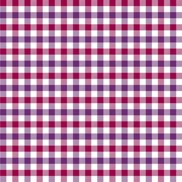 Red and Violet Gingham pattern. Texture from rhombus/squares for - plaid, tablecloths, clothes, shirts, dresses, paper, bedding, blankets, quilts and other textile products. Vector illustration EPS 10 — Stock Vector