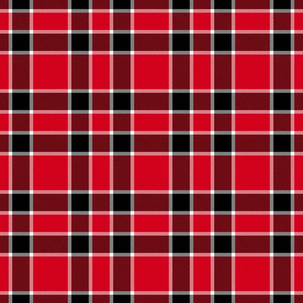 Padrão de Tartan em Vermelho e Preto. Textura para xadrez, toalhas de mesa, roupas, camisas, vestidos, papel, roupa de cama, cobertores, colchas e outros produtos têxteis. Ilustração vetorial EPS 10 —  Vetores de Stock