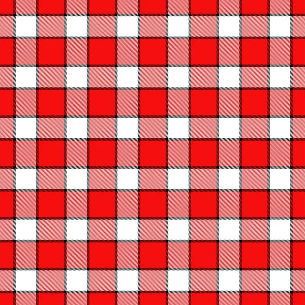 Tartan Pattern in Red and White. Текстура для пледа, скатертей, одежды, рубашек, платьев, бумаги, постельных принадлежностей, одеял, одеял и других текстильных изделий. Векторная иллюстрация EPS 10 — стоковый вектор