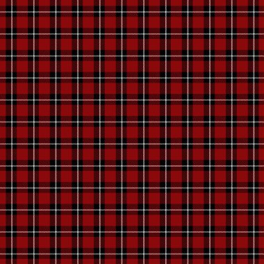 Kırmızı ve Siyah Tartan Desen . Ekose, masa örtüsü, giysi, gömlek, elbise, kağıt, yatak takımları, battaniyeler, yorgan ve diğer tekstil ürünleri için doku. Vektör illüstrasyon Eps 10