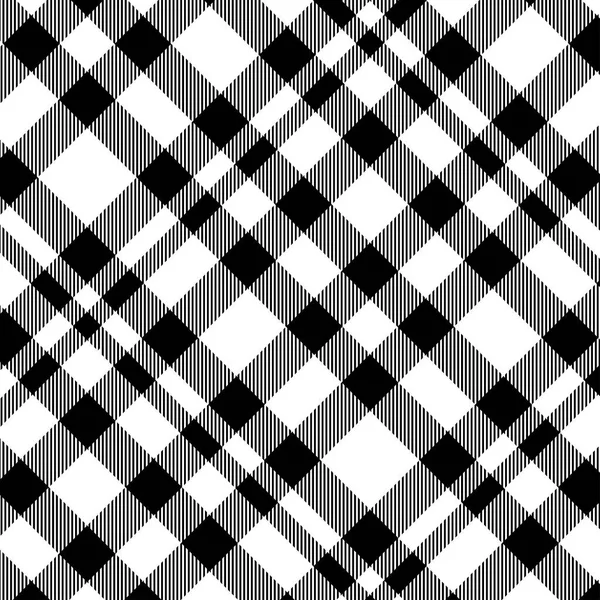 Tartan Seamless Pattern in Black and White. Текстура для пледа, скатертей, одежды, рубашек, платьев, бумаги, постельных принадлежностей, одеял, одеял и других текстильных изделий. Векторная иллюстрация EPS 10 — стоковый вектор