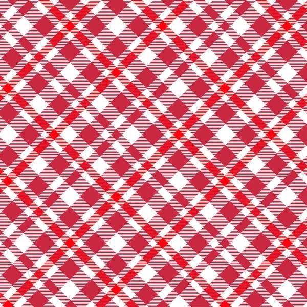 Padrão de xadrez Tartan, Vermelho e Branco. Textura para xadrez, toalhas de mesa, roupas, camisas, vestidos, papel, roupa de cama, cobertores, colchas e outros produtos têxteis. Ilustração vetorial EPS 10 — Vetor de Stock