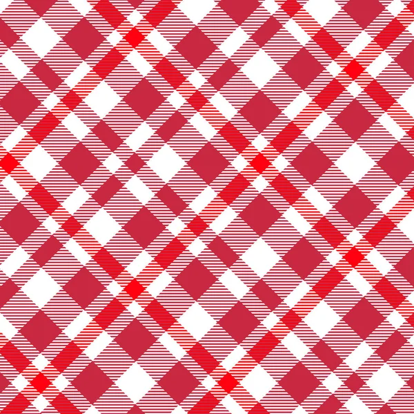 Tartan, Red and White plaid pattern. Texture for plaid, tablecloths, clothes, shirts, dresses, paper, bedding, blankets, quilts and other textile products. Vector illustration EPS 10 — Stock Vector
