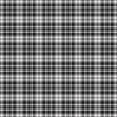 Siyah Ve Beyaz Tartan Desen . Ekose, masa örtüsü, giysi, gömlek, elbise, kağıt, yatak takımları, battaniyeler, yorgan ve diğer tekstil ürünleri için doku. Vektör illüstrasyon Eps 10