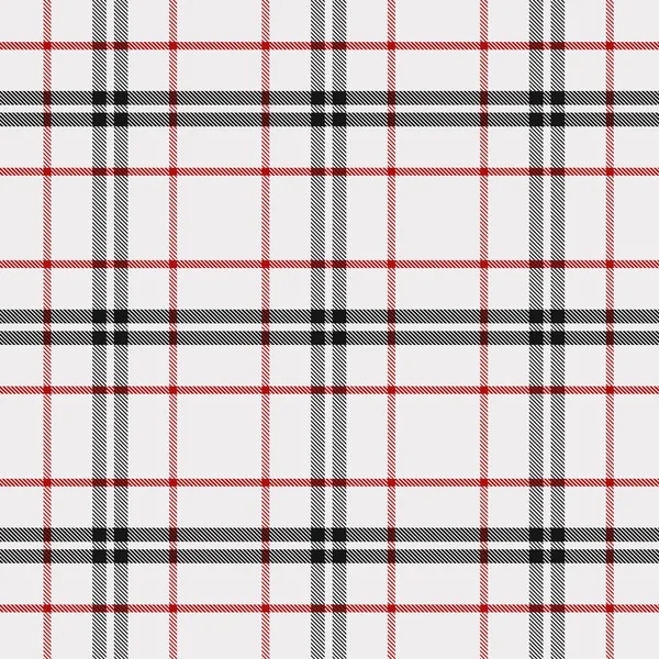 Padrão de Tartan em Vermelho, Preto e Branco. Textura para xadrez, toalhas de mesa, roupas, camisas, vestidos, papel, roupa de cama, cobertores, colchas e outros produtos têxteis. Ilustração vetorial EPS 10 — Vetor de Stock