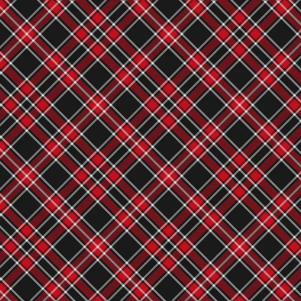 Tartan, červený a černý vzorek pléaid. Textura pro plát, ubrusy, oděvy, košile, šaty, papír, ložní prádlo, přikrývky, klokty a jiné textilní výrobky. Vektorový ilustrace EPS 10 — Stockový vektor