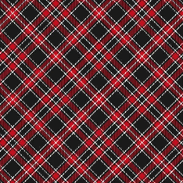 Tartan, červený a černý vzorek pléaid. Textura pro plát, ubrusy, oděvy, košile, šaty, papír, ložní prádlo, přikrývky, klokty a jiné textilní výrobky. Vektorový ilustrace EPS 10 — Stockový vektor