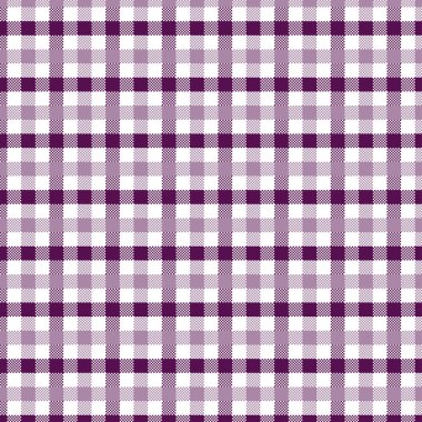 Koyu Kırmızı ve Açık Kırmızı Gingham deseni. Ekose, masa örtüleri, giysi, gömlek, elbise, kağıt, yatak, battaniye, yorgan ve diğer tekstil ürünleri - kareler doku. Vektör illüstrasyon Eps 10