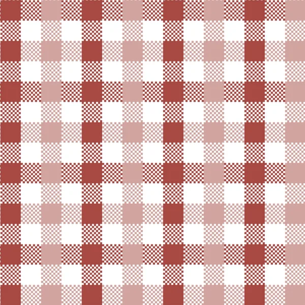 Fehér és piros Gingham mintát. Textúra a négyzetek-Plaid, abroszok, ruházat, ingek, ruhák, papír, ágynemű, takaró, paplanok és egyéb textiltermékek. Vektoros illusztráció EPS 10 — Stock Vector