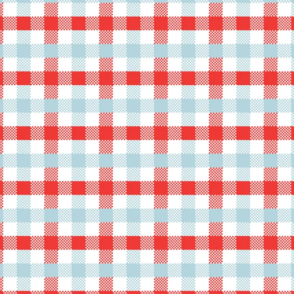 Red Gingham pattern. Texture from squares for - plaid, tablecloths, clothes, shirts, dresses, paper, bedding, blankets, quilts and other textile products. Vector illustration EPS 10 — Stock Vector