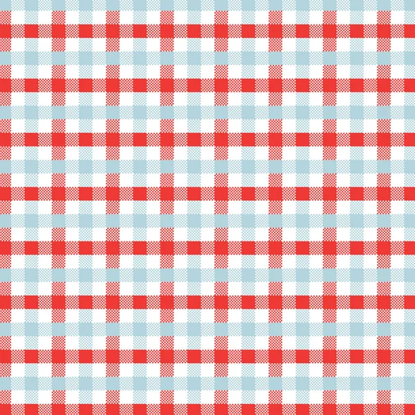 Modèle Gingham rouge. Texture de carrés pour - plaid, nappes, vêtements, chemises, robes, papier, literie, couvertures, courtepointes et autres produits textiles. Illustration vectorielle SPE 10 — Image vectorielle