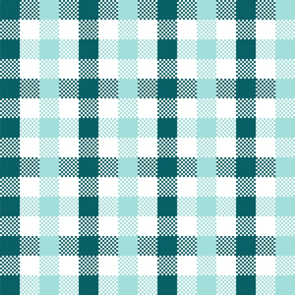 Patrón de Gingham turquesa. Textura de cuadrados para cuadros, manteles, ropa, camisas, vestidos, papel, ropa de cama, mantas, edredones y otros productos textiles. Ilustración vectorial EPS 10 — Archivo Imágenes Vectoriales