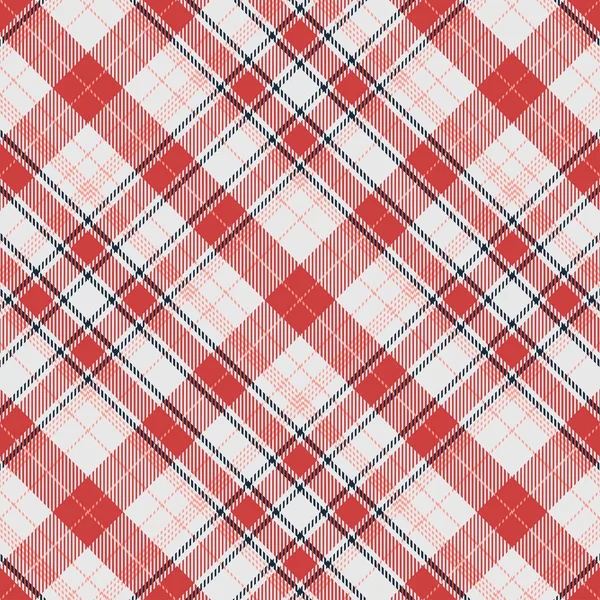 Tartan patroon in rood en wit. Textuur voor Plaid, tafelkleden, kleding, shirts, jurken, papier, beddengoed, dekens, quilts en andere textielproducten. Vector illustratie EPS 10 — Stockvector