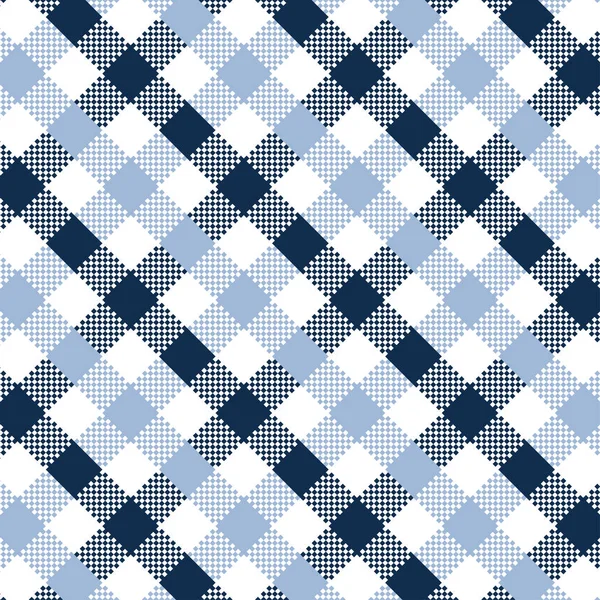 Blue Gingham pattern. Texture from squares for - plaid, tablecloths, clothes, shirts, dresses, paper, bedding, blankets, quilts and other textile products. Vector illustration EPS 10 — Stock Vector