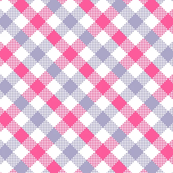 Rosa Gingham mintát. Textúra a négyzetek-Plaid, abroszok, ruházat, ingek, ruhák, papír, ágynemű, takaró, paplanok és egyéb textiltermékek. Vektoros illusztráció EPS 10 — Stock Vector