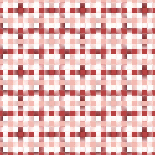 Modèle Gingham rouge. Texture de carrés pour - plaid, nappes, vêtements, chemises, robes, papier, literie, couvertures, courtepointes et autres produits textiles. Illustration vectorielle SPE 10 — Image vectorielle