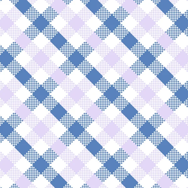 Kék és szürke Gingham mintát. Textúra a négyzetek-Plaid, abroszok, ruházat, ingek, ruhák, papír, ágynemű, takaró, paplanok és egyéb textiltermékek. Vektoros illusztráció EPS 10 — Stock Vector