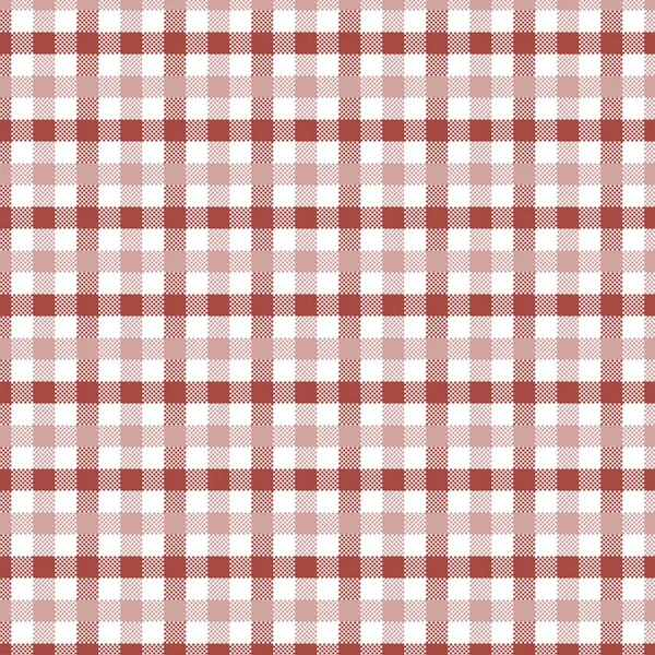 Modèle Gingham blanc et rouge. Texture de carrés pour - plaid, nappes, vêtements, chemises, robes, papier, literie, couvertures, courtepointes et autres produits textiles. Illustration vectorielle SPE 10 — Image vectorielle