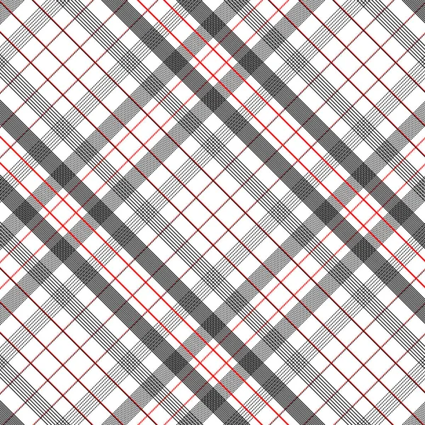 Tartan vzor v černém a bílém. Textura pro plát, ubrusy, oděvy, košile, šaty, papír, ložní prádlo, přikrývky, klokty a jiné textilní výrobky. Vektorový ilustrace EPS 10 — Stockový vektor