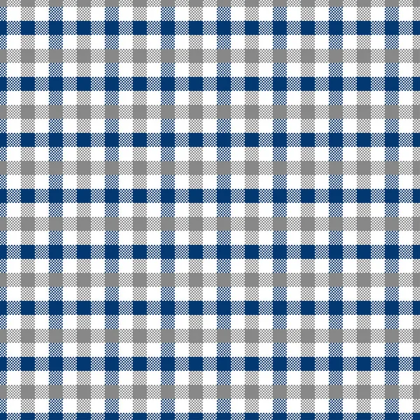 Grey and Blue Gingham pattern. Texture from squares for - plaid, tablecloths, clothes, shirts, dresses, paper, bedding, blankets, quilts and other textile products. Vector illustration EPS 10 — Stock Vector