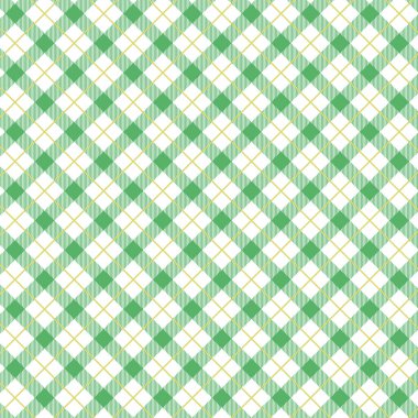 Yeşil Gingham deseni.